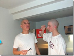 Facial keller massage Swim team has heads shaved
